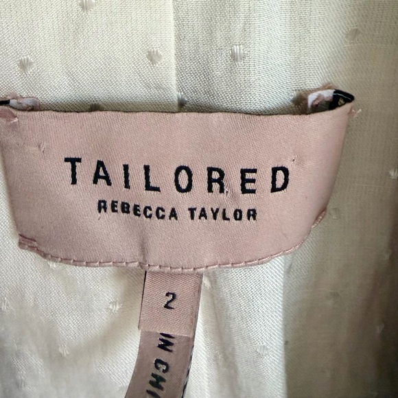 Rebecca Taylor Tailored Pink Plaid Double-Button Blazer - Picture 5 of 5